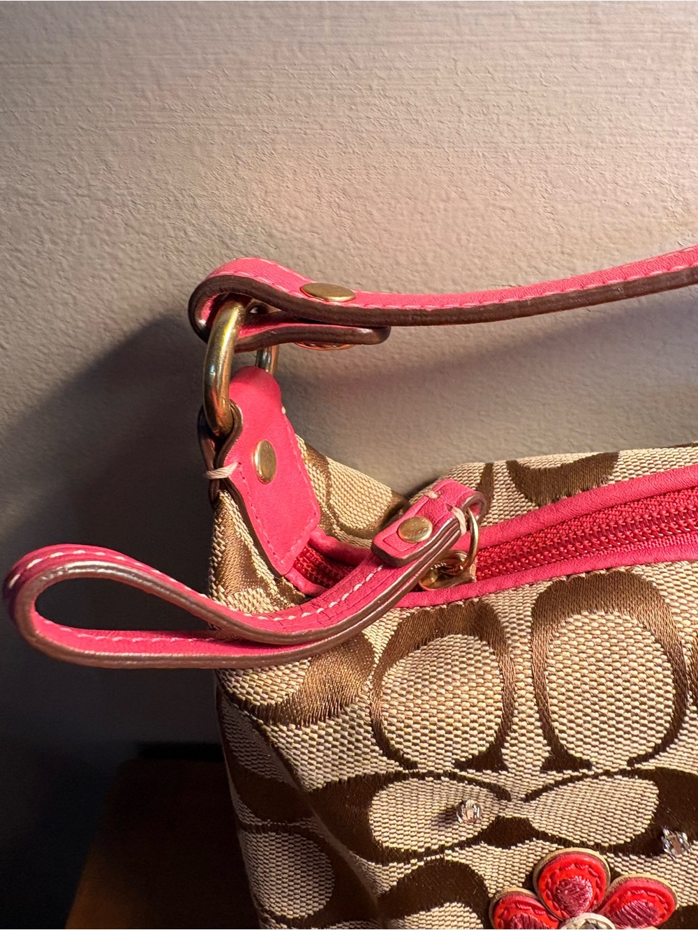 Coach Mini Floral Appliqué Handbag - Picture 5 of 10